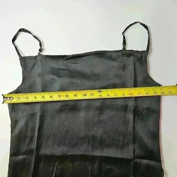 AX Paris Plain Black Slip Dress Slit Bottom Dress Adjustable Straps Size 14 NWT - Picture 5 of 9